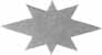 Inlay, Large Hunter's Star, 
2.16"by 1.16", nickel silver 0.040" thick